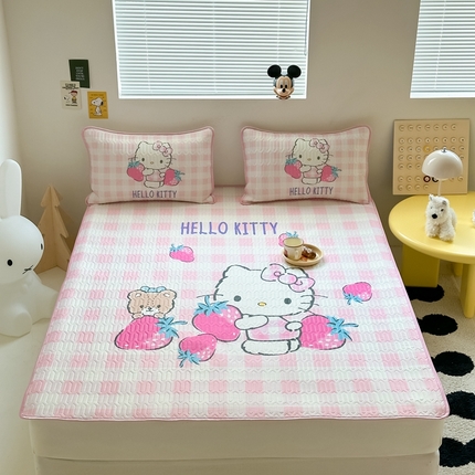 美乐迪 2023正版hello Kitty乳胶凉席 草莓KT