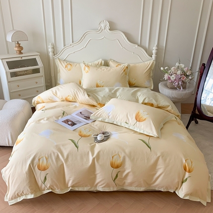 91家纺网 家纺一手货源 找家纺 （总）名佰蕙 2023新款全棉法式田园四件套