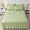 91家纺网 家纺一手货源 找家纺 好眠好梦家纺 2023新款星光A类天竺棉床裙系列 牛油果绿