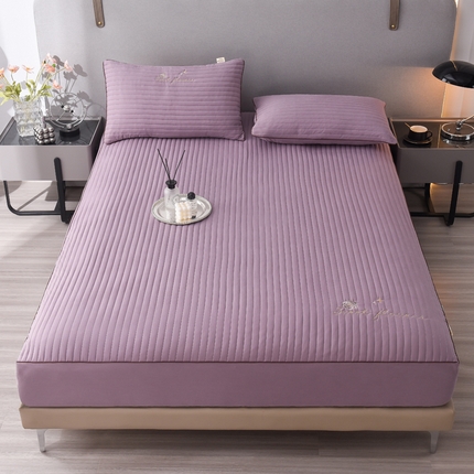 好眠好梦家纺 2023新款星光--天竺棉床笠 优雅紫