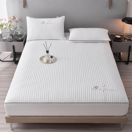 91家纺网 家纺一手货源 找家纺 好眠好梦家纺 2023新款星光--天竺棉床笠 米白