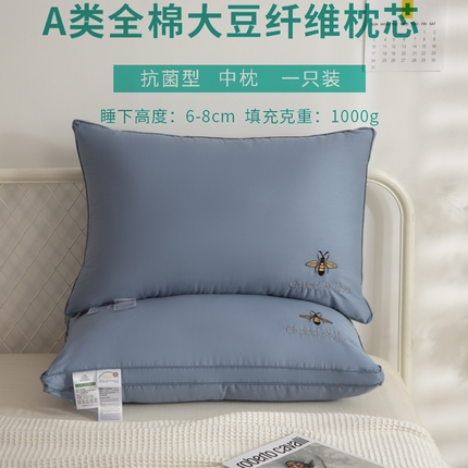 91家纺网 家纺一手货源 找家纺 （总）北鸣有鱼 2023新款小蜜蜂大豆纤维枕