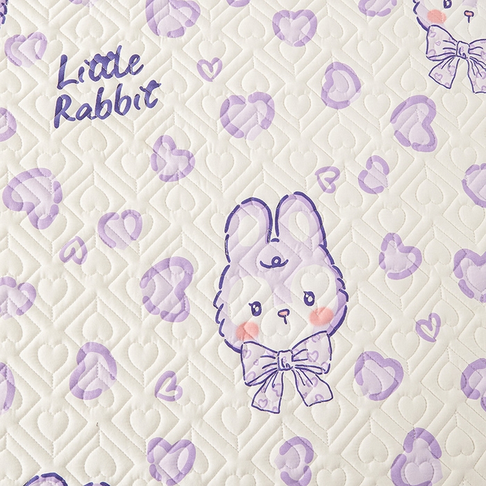 91家纺网 家纺一手货源 找家纺 宜凡2023新款全棉印花床笠三件套 潮派爱心