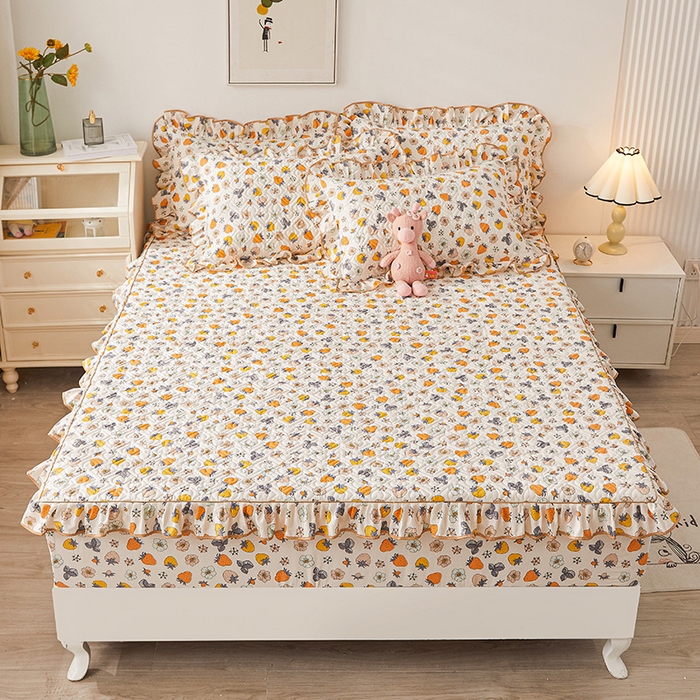 91家纺网 家纺一手货源 找家纺 宜凡2023新款全棉印花床笠三件套 乐享生活