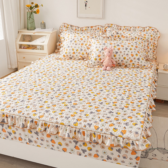 91家纺网 家纺一手货源 找家纺 宜凡2023新款全棉印花床笠三件套 乐享生活