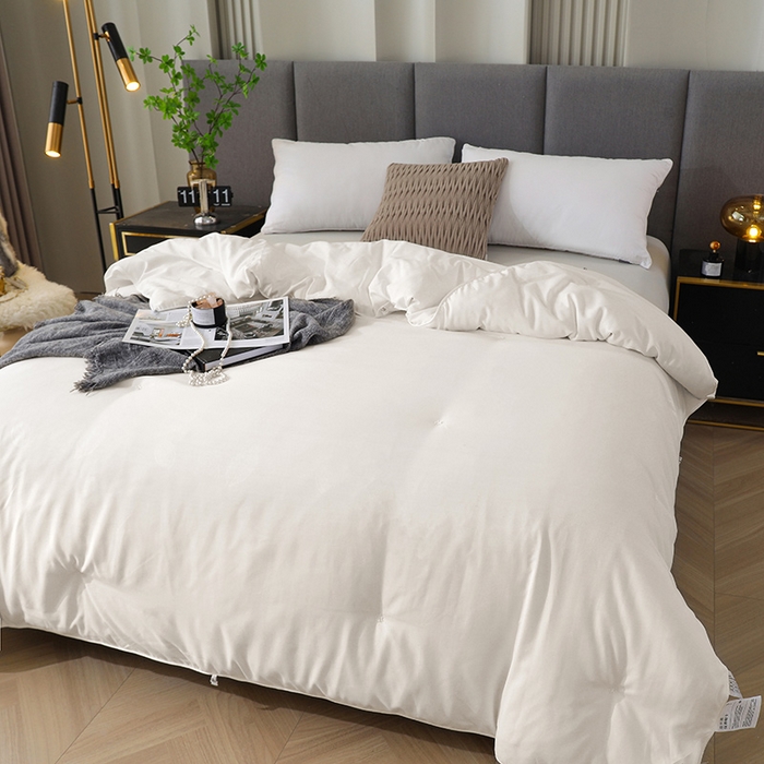 91家纺网 家纺一手货源 找家纺 西域种棉人·千百笠 2023新款蚕丝被100%柞蚕丝被手工蚕丝被 甄选白