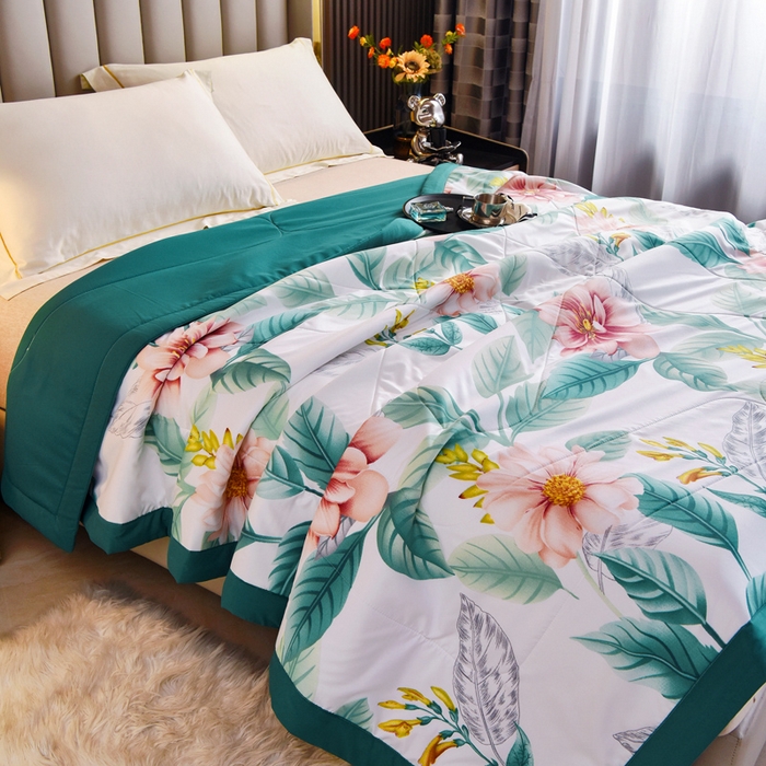 91家纺网 家纺一手货源 找家纺 美丽折家纺 2025新款乳胶被 繁花似锦