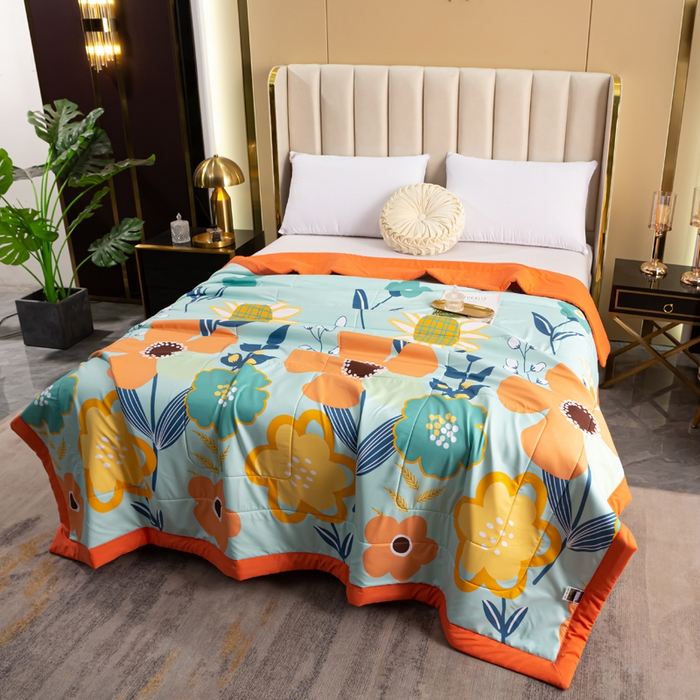 91家纺网 家纺一手货源 找家纺 美丽折家纺 2025新款乳胶被 花香四溢