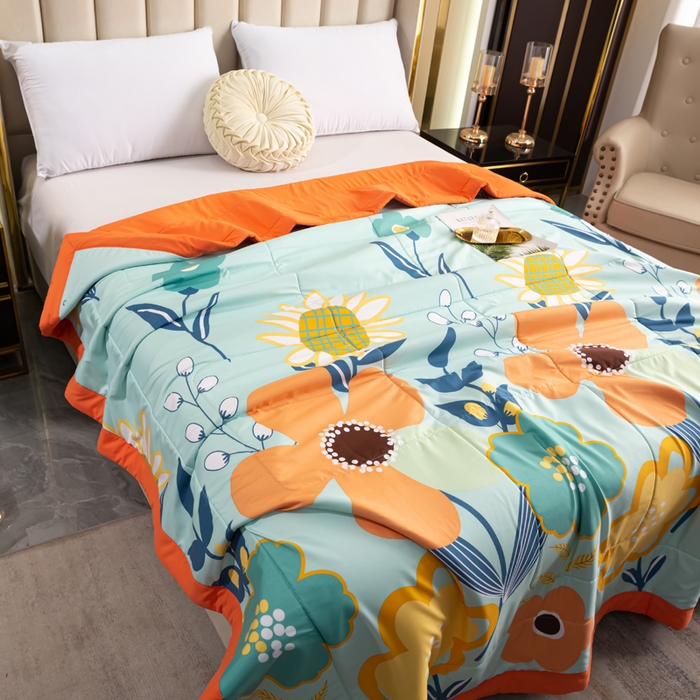 91家纺网 家纺一手货源 找家纺 美丽折家纺 2025新款乳胶被 花香四溢