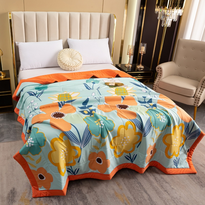 91家纺网 家纺一手货源 找家纺 美丽折家纺 2025新款乳胶被 花香四溢