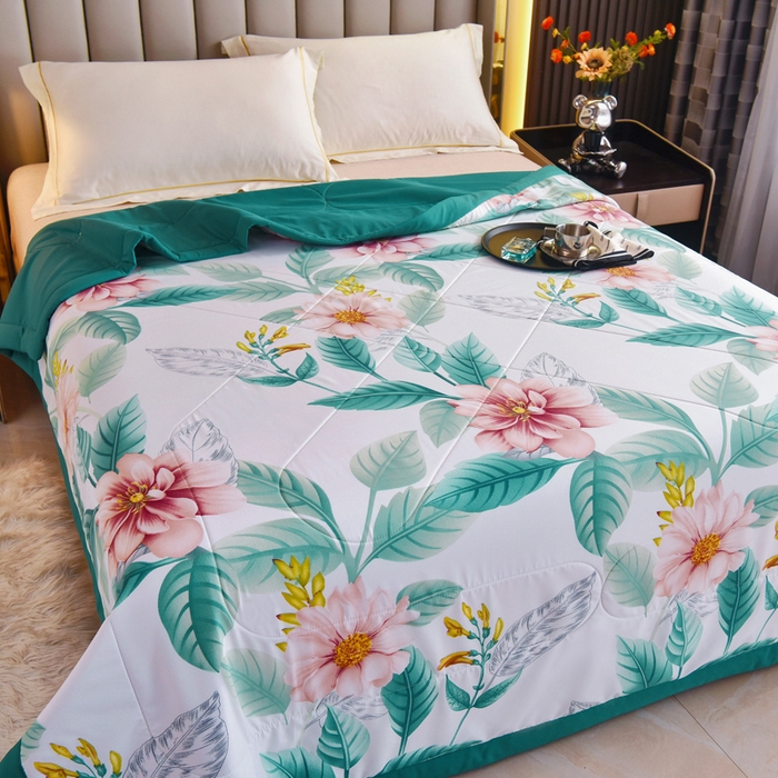 91家纺网 家纺一手货源 找家纺 美丽折家纺 2025新款乳胶被 繁花似锦