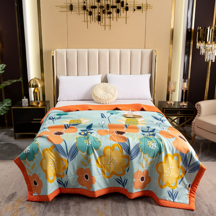 91家纺网 家纺一手货源 找家纺 美丽折家纺 2025新款乳胶被 花香四溢