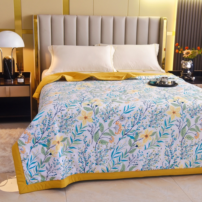 91家纺网 家纺一手货源 找家纺 美丽折家纺 2025新款乳胶被 浅尝春色