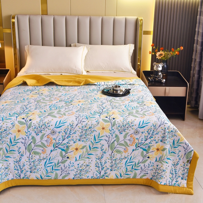 91家纺网 家纺一手货源 找家纺 美丽折家纺 2025新款乳胶被 浅尝春色