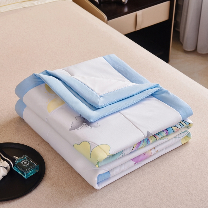 91家纺网 家纺一手货源 找家纺 美丽折家纺 2025新款乳胶被 七彩蝴蝶