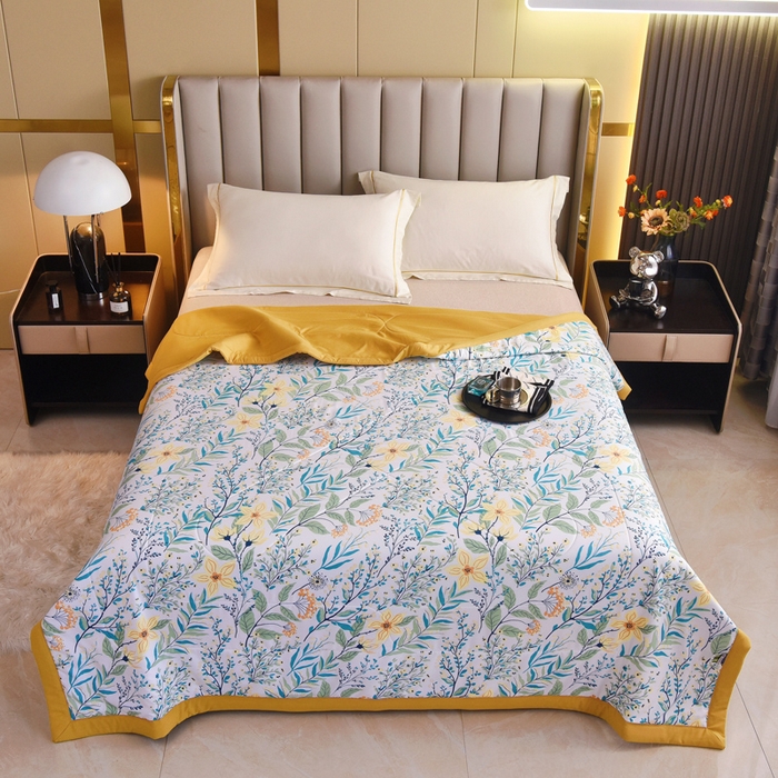 91家纺网 家纺一手货源 找家纺 美丽折家纺 2025新款乳胶被 浅尝春色