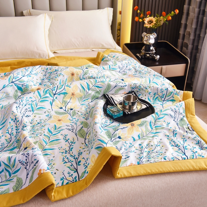 91家纺网 家纺一手货源 找家纺 美丽折家纺 2025新款乳胶被 浅尝春色