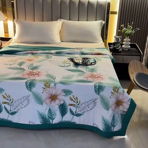 91家纺网 家纺一手货源 找家纺 美丽折家纺 2025新款乳胶被 繁花似锦