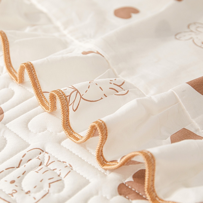 91家纺网 家纺一手货源 找家纺 宜凡 2023新款全棉印花床笠四件套 萌心兔