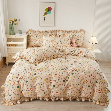 91家纺网 家纺一手货源 找家纺 （总）宜凡 2023新款全棉印花床笠四件套