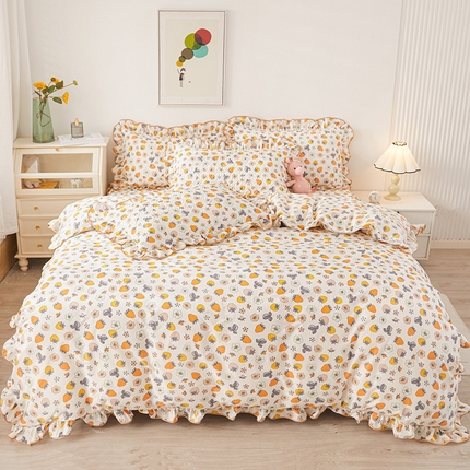 91家纺网 家纺一手货源 找家纺 （总）宜凡 2023新款全棉印花床笠四件套