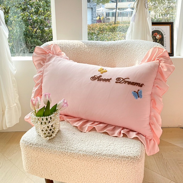 91家纺网 家纺一手货源 找家纺 唐人居 2025新款水洗棉麻刺绣四件套-春意 玉色