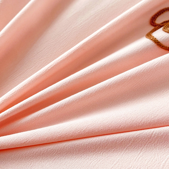 91家纺网 家纺一手货源 找家纺 唐人居 2025新款水洗棉麻刺绣四件套-春意 玉色