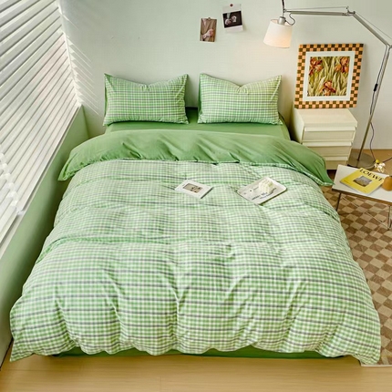 91家纺网 家纺一手货源 找家纺 （总）玖琳  2023新款全棉色织水洗棉四件套