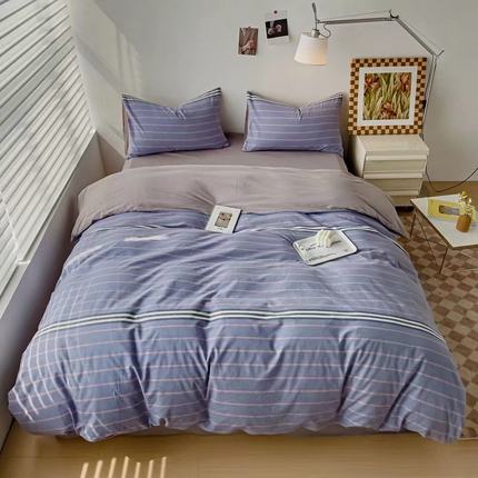 91家纺网 家纺一手货源 找家纺 （总）玖琳  2023新款全棉色织水洗棉四件套