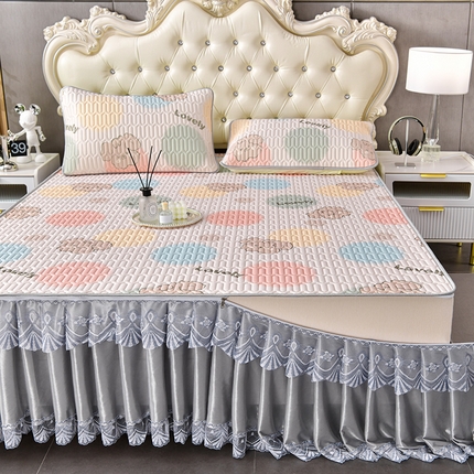 诺梵  23新品可拆卸床裙凉感冰丝乳胶凉席三件套直播爆款 彩虹乐园