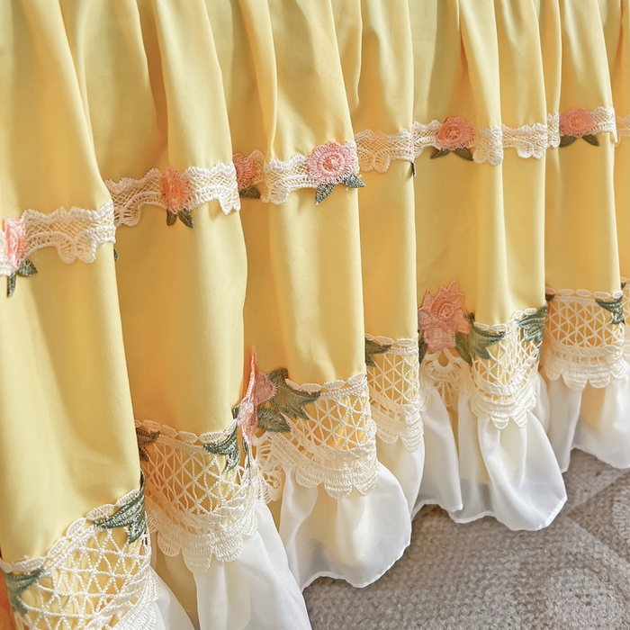 91家纺网 家纺一手货源 找家纺 （总）罗艺轩 2024新款夹棉床裙施华洛系列三件套