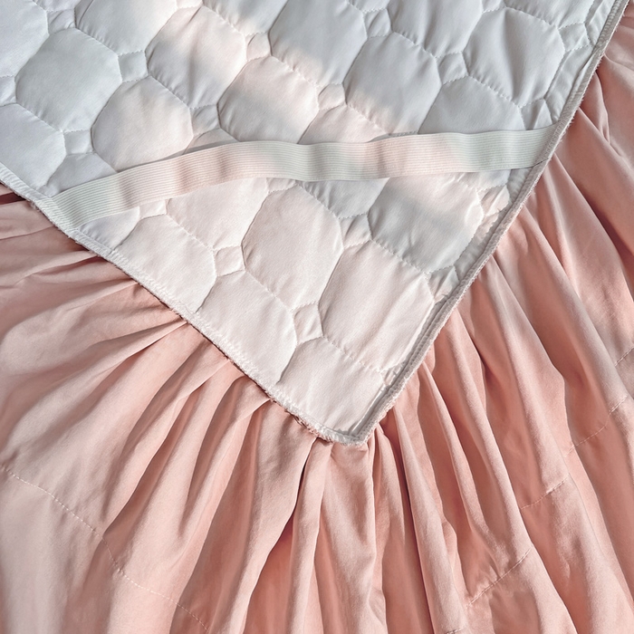 91家纺网 家纺一手货源 找家纺 罗艺轩 2024新款夹棉床裙施华洛系列四件套 施华洛-玉色