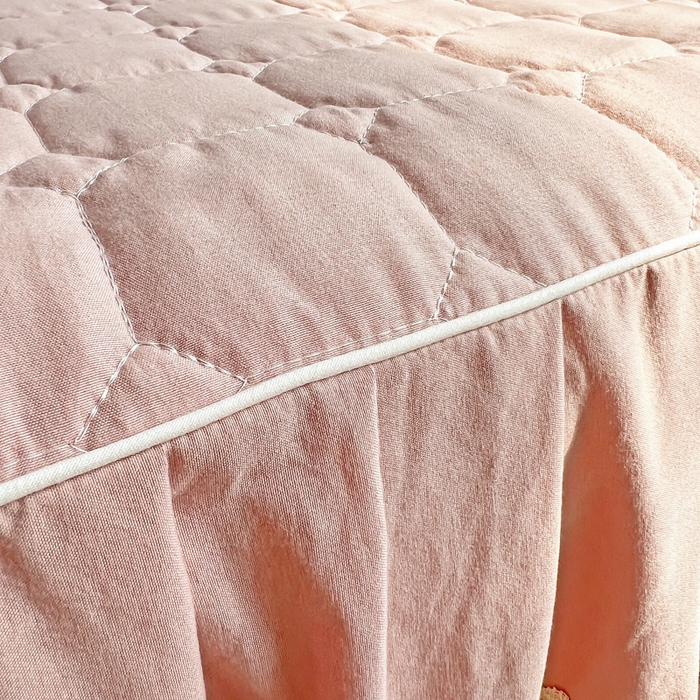 91家纺网 家纺一手货源 找家纺 罗艺轩 2024新款夹棉床裙施华洛系列四件套 施华洛-玉色