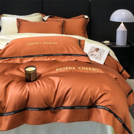 91家纺网 家纺一手货源 找家纺 （总）DC 2024新款60支长绒棉刺绣四件套-欧若拉系列