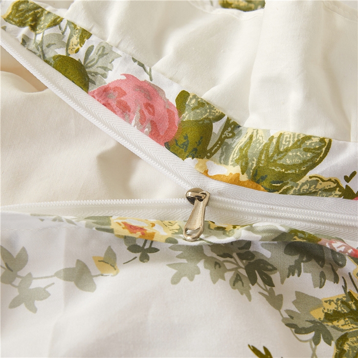 91家纺网 家纺一手货源 找家纺 十个点 2024新款全棉印花夹棉韩版蕾丝床裙床头罩四件套 纯爱