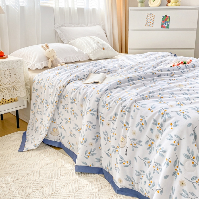 91家纺网 家纺一手货源 找家纺 （总）羋多 2023新款拼角飞边田园风德芙棉优肤水洗夏被