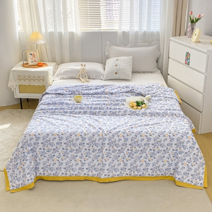 91家纺网 家纺一手货源 找家纺 （总）羋多 2023新款拼角飞边田园风德芙棉优肤水洗夏被