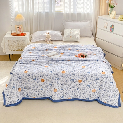 91家纺网 家纺一手货源 找家纺 （总）羋多 2023新款拼角飞边田园风德芙棉优肤水洗夏被