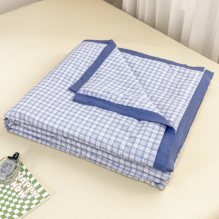 91家纺网 家纺一手货源 找家纺 羋多 2023新款拼角飞边田园风德芙棉优肤水洗夏被 西永岛