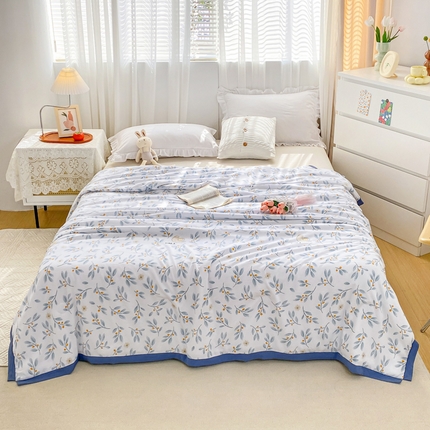 91家纺网 家纺一手货源 找家纺 （总）羋多 2023新款拼角飞边田园风德芙棉优肤水洗夏被
