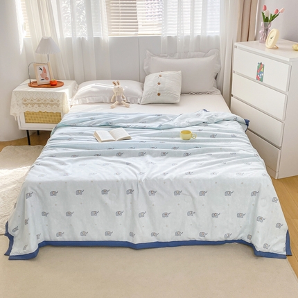 91家纺网 家纺一手货源 找家纺 （总）羋多 2023新款拼角飞边田园风德芙棉优肤水洗夏被