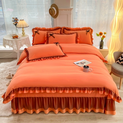 91家纺网 家纺一手货源 找家纺 （总）艾晶美 2023新款A类双层纱棉麻四件套