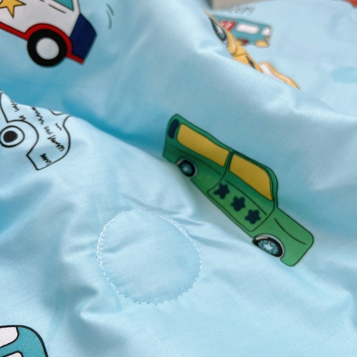 91家纺网 家纺一手货源 找家纺 鱼宝 2023新款40支全棉无荧光儿童夏被 滴滴车队