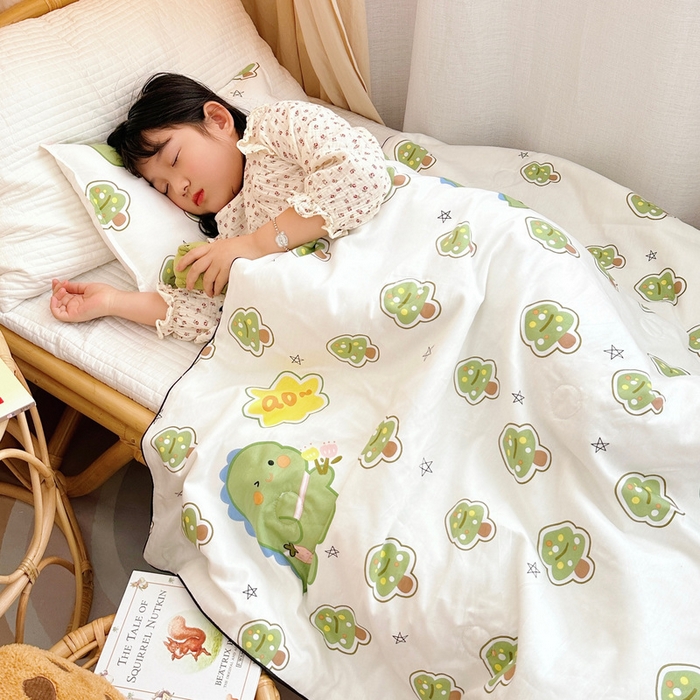 91家纺网 家纺一手货源 找家纺 鱼宝 2023新款40支全棉无荧光儿童夏被 魔法龙