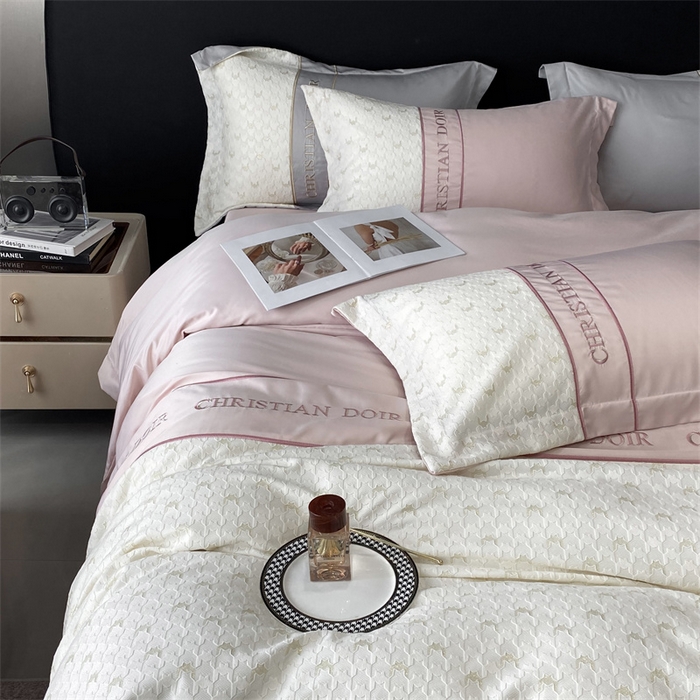 91家纺网 家纺一手货源 找家纺 优悦 2023新款刺绣款冰丝四件套-满天星 满天星-粉