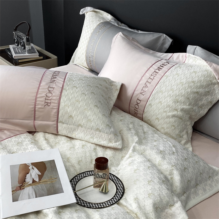 91家纺网 家纺一手货源 找家纺 优悦 2023新款刺绣款冰丝四件套-满天星 满天星-粉