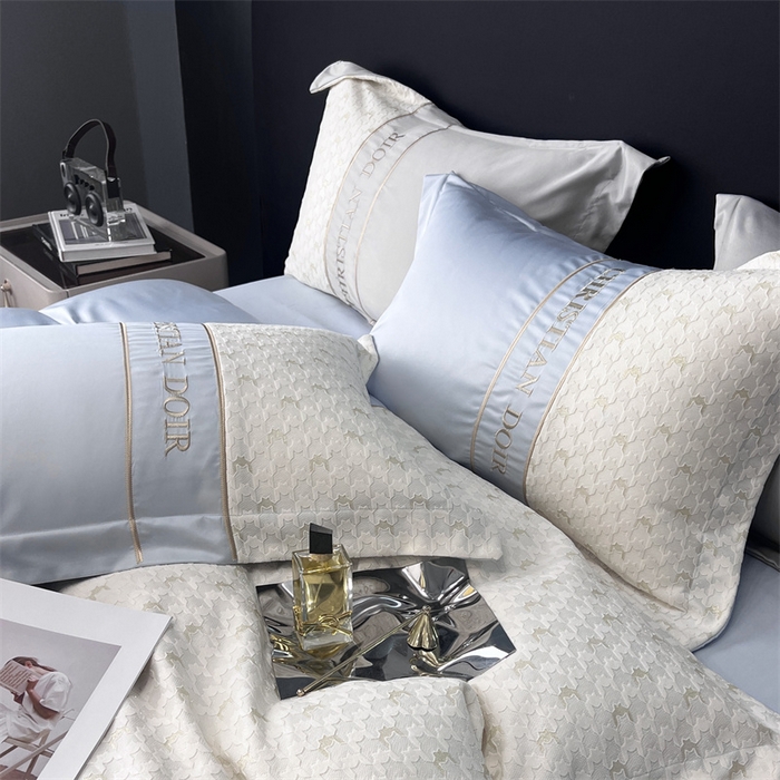 91家纺网 家纺一手货源 找家纺 优悦 2023新款刺绣款冰丝四件套-满天星 满天星-蓝