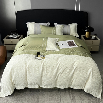 优悦 2023新款刺绣款冰丝四件套-满天星 满天星-绿