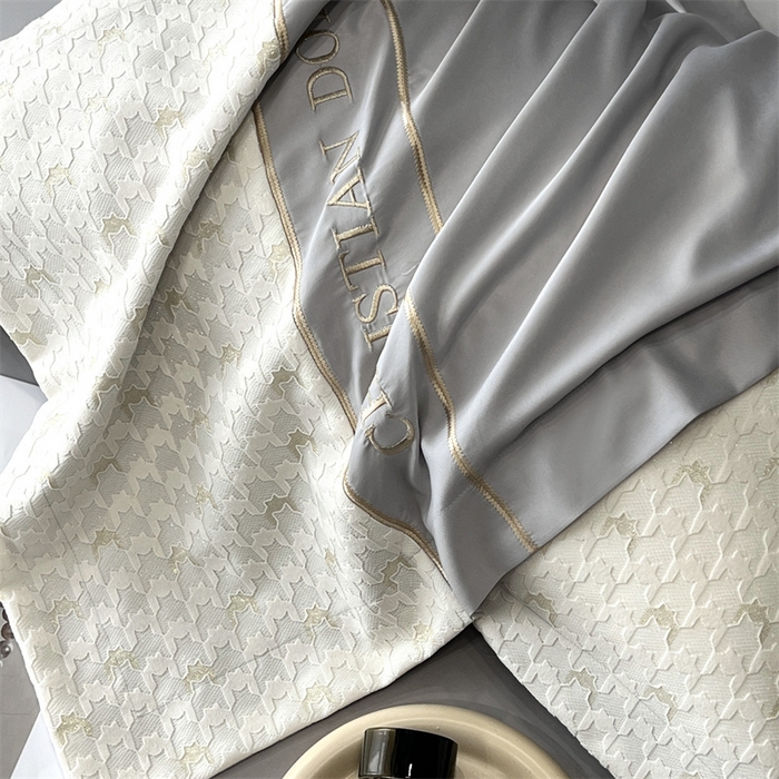 91家纺网 家纺一手货源 找家纺 优悦 2023新款刺绣款冰丝四件套-满天星 满天星-银灰