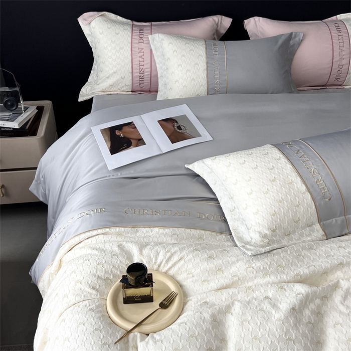 91家纺网 家纺一手货源 找家纺 优悦 2023新款刺绣款冰丝四件套-满天星 满天星-银灰